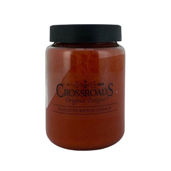 Crossroads 26oz Double Wick Candle | Maple Pumpkin Donut | Glass Jar **NEW - Picture 1 of 4
